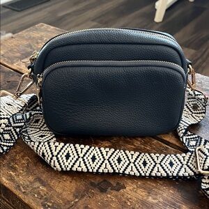 Pom Pom London Mayfair Bag Dark Blue